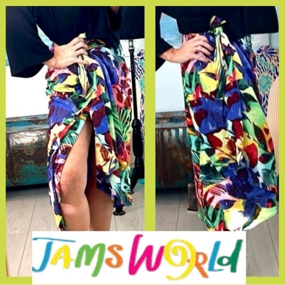 VTG ‘80’s Jam’s World, Gorgeous Wrap-Skirt, Vibrant,Excellent Condition, Small - Picture 2 of 9